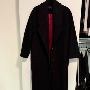 Marcella Elizabeth Italian Wool Trench Coat – Oversized Fit (Size Small)